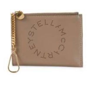 Stella McCartney logo leather coin pouch